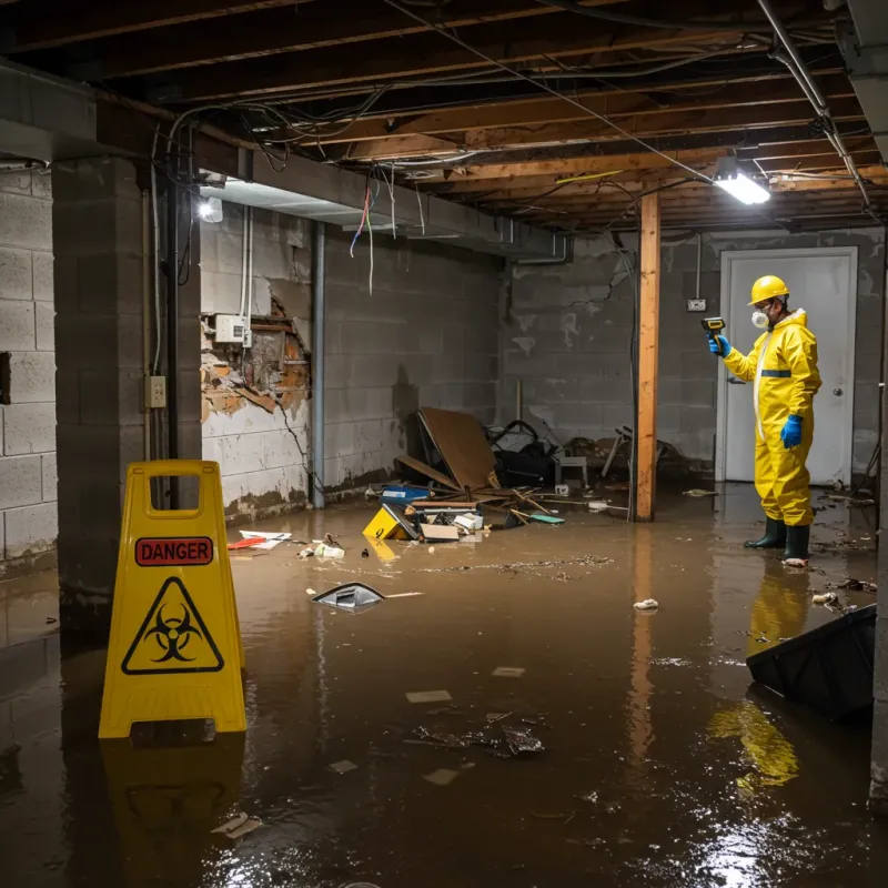 Flooded Basement Electrical Hazard in Pike County, AL Property